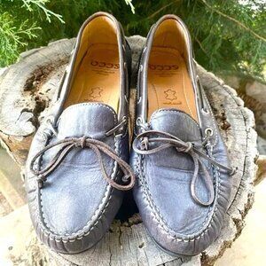 Ecco leather loafers, driving shoes, moccasins, boat shoes. EU41 = US10